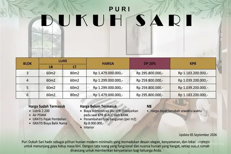 Price List Dukuh Sari