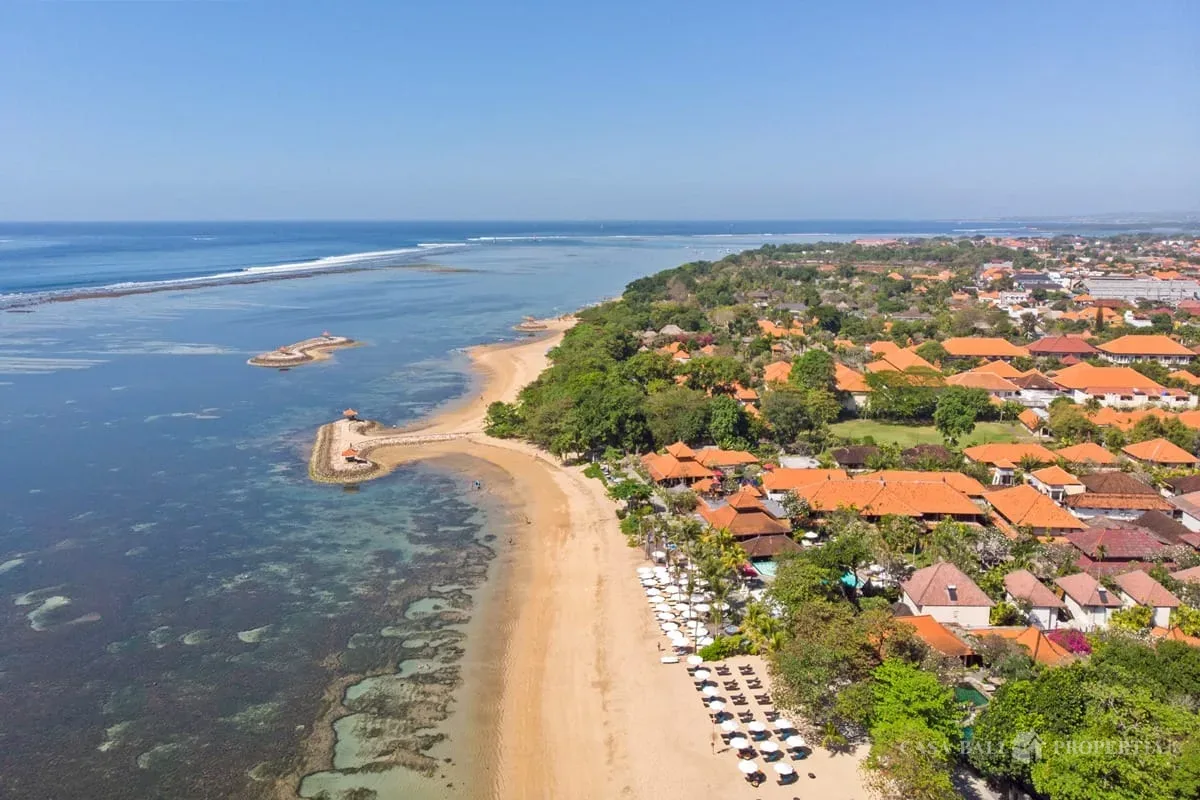 Drone photo of Sanur in Bali featured